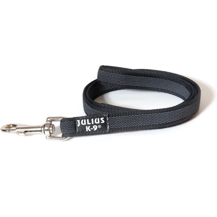 Guinzaglio con Maniglia Super-Grip Nero 1,4cm x 1,2m Julius-K9