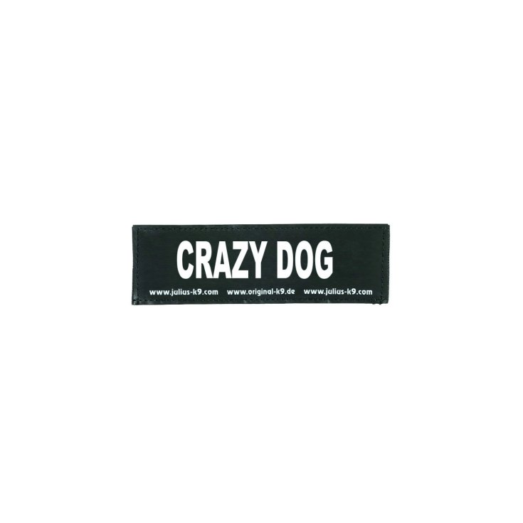 Etichetta in Velcro "Crazy Dog" Tg.L&nbsp;16x5cm Julius-K9