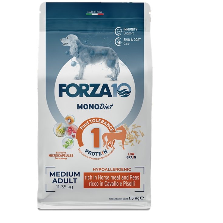 MonoDiet Medium Adult Cavallo E Piselli Forza10 1,5kg
