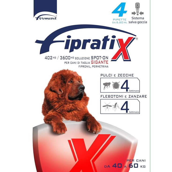Fipratix&reg; - 4 Pipette da 6,60 ml - 40 - 60 kg Formevert&reg;