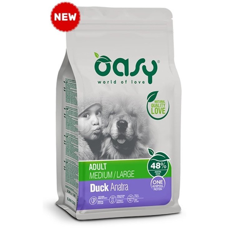 Oasy per Cane Adulto Medium/Large con Anatra 12Kg