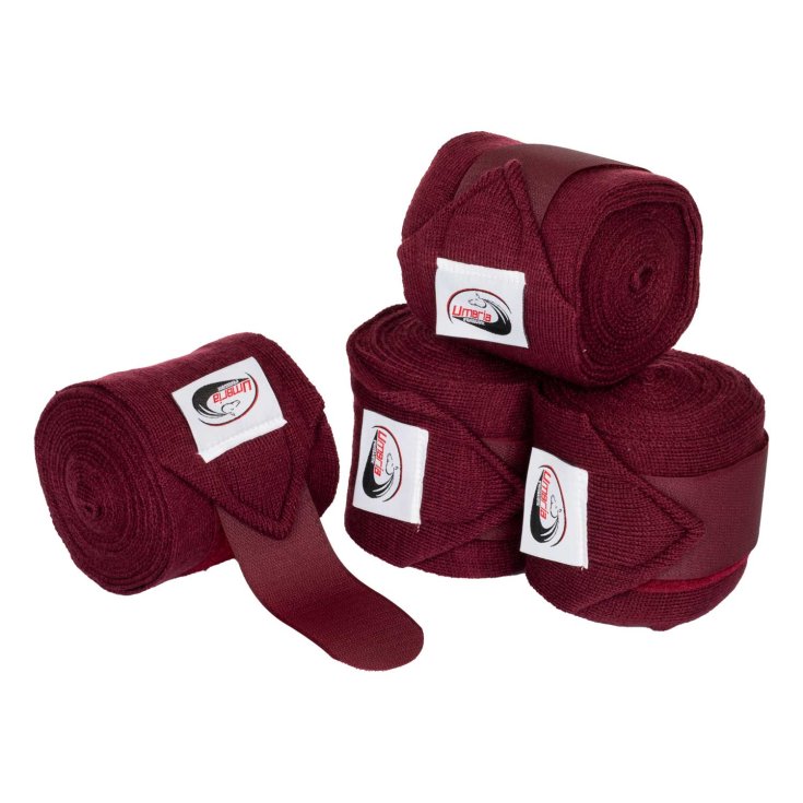 Fasce di Riposo per Capelli Burgundy 4 Pezzi