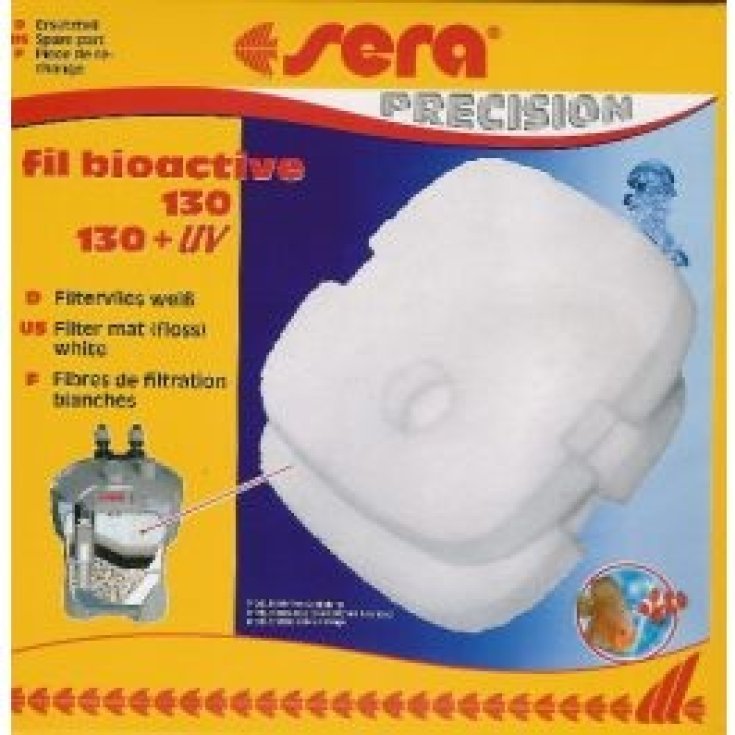 Feltro Filtrante Bianco 130-130 +UV Sera 2 Pezzi