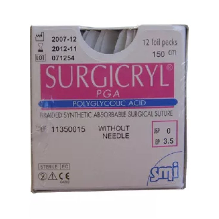 Filodisco Surgicryl Pga Ep3,5 Usp 0 15mt Smi 12 Pezzi