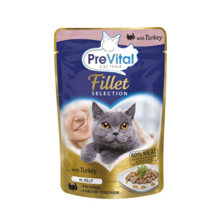 Fillet Con Tacchino In Gelatina Prevital Cat Food 85g