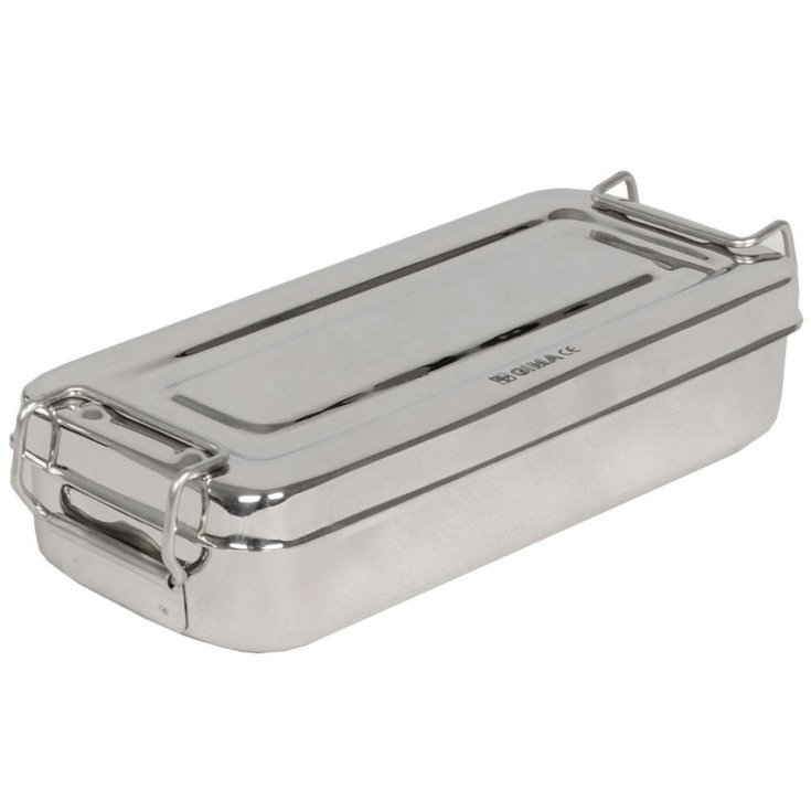 Scatola Inox 18x18x4cm con Manici