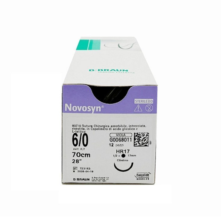 Novosyn&reg; Viola 3/0 (2) 70CM HR26 B.Braun 1 Pezzo