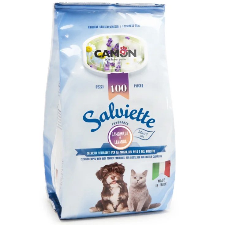 Salviette Camomilla & Lavanda Maxi Formato - CAMON&reg; 100 Pezzi
