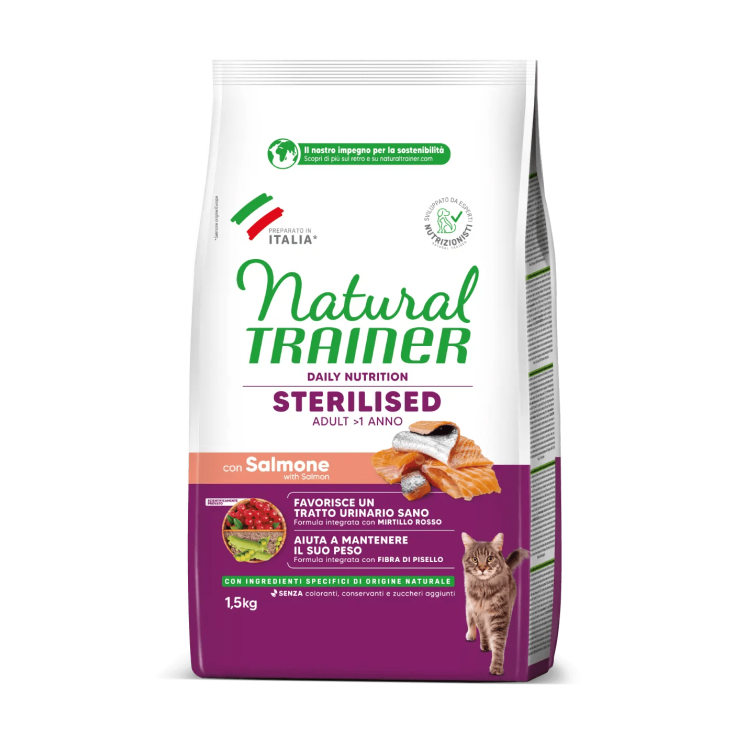 Daily Nutrition Sterilised Adult Con Salmone Natural Trainer 1,5kg