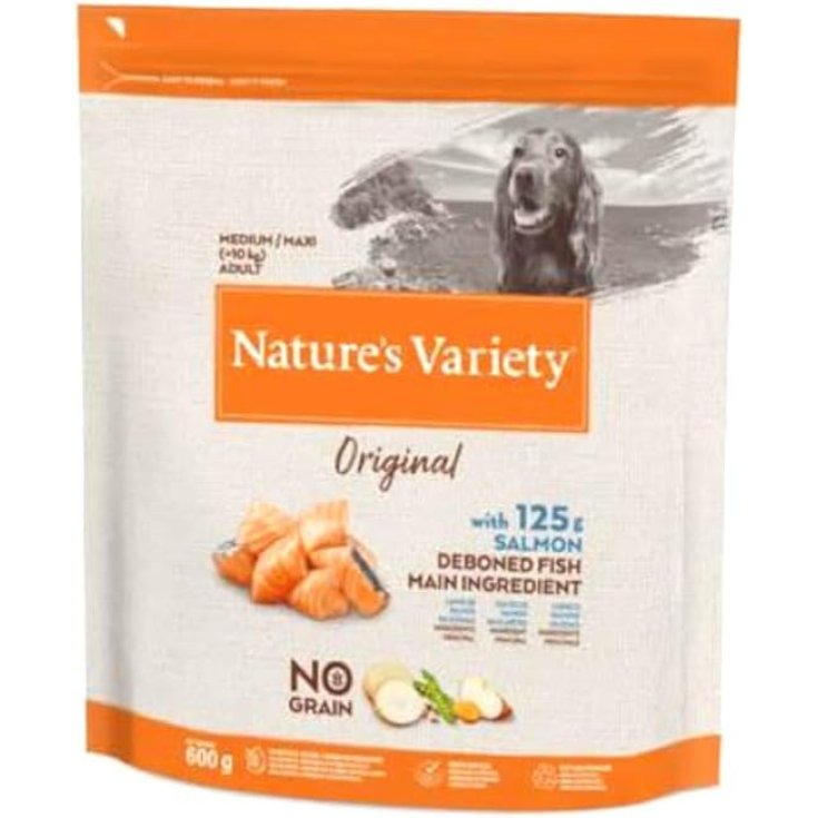 Canine Adult Medium&Maxi No Grain Salmone Norvegese Nature's Variety 600g