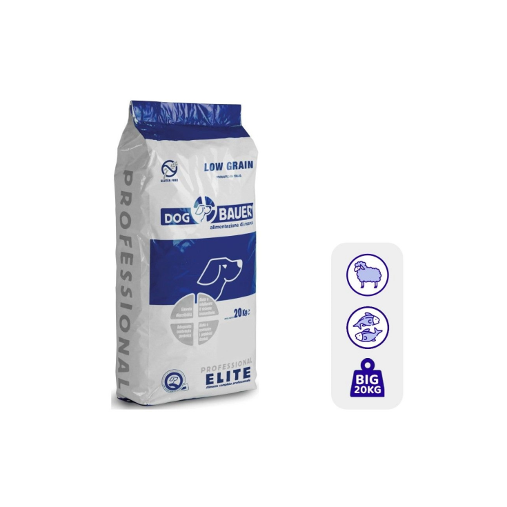 Agnello e Pesce Low Grain Dog Bauer Elite 20kg