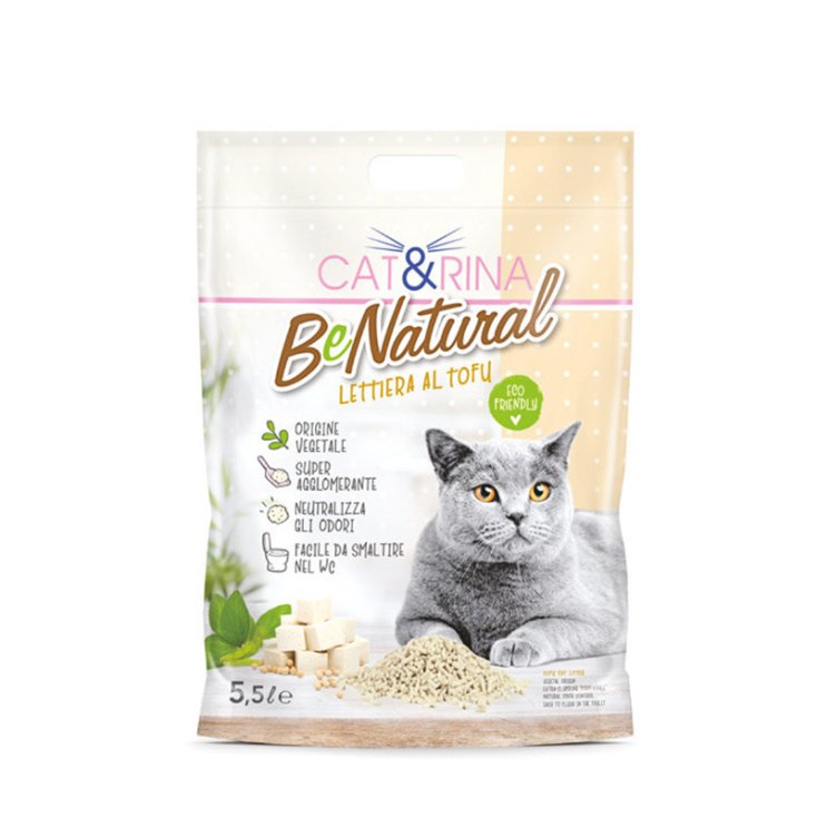 Lettiera Ecologica Cat & Rina BeNatural al Tofu - 5,5 L