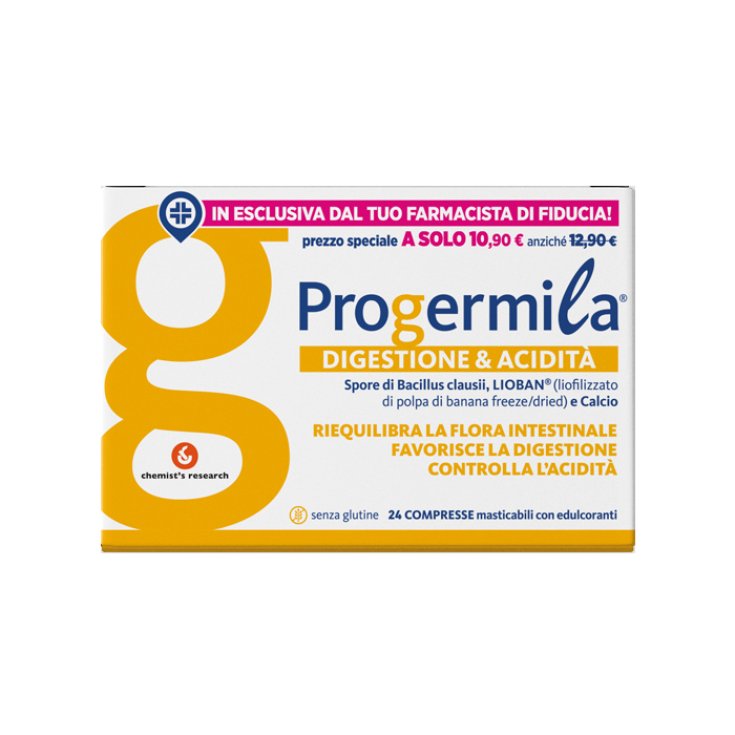 Progermila&reg; Digestione & Acidit&agrave; Chemist&rsquo;s Research 24 Compresse