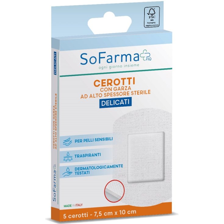 Sofarmapiu' Cerotti Delicati 7,5x10 5 Pezzi