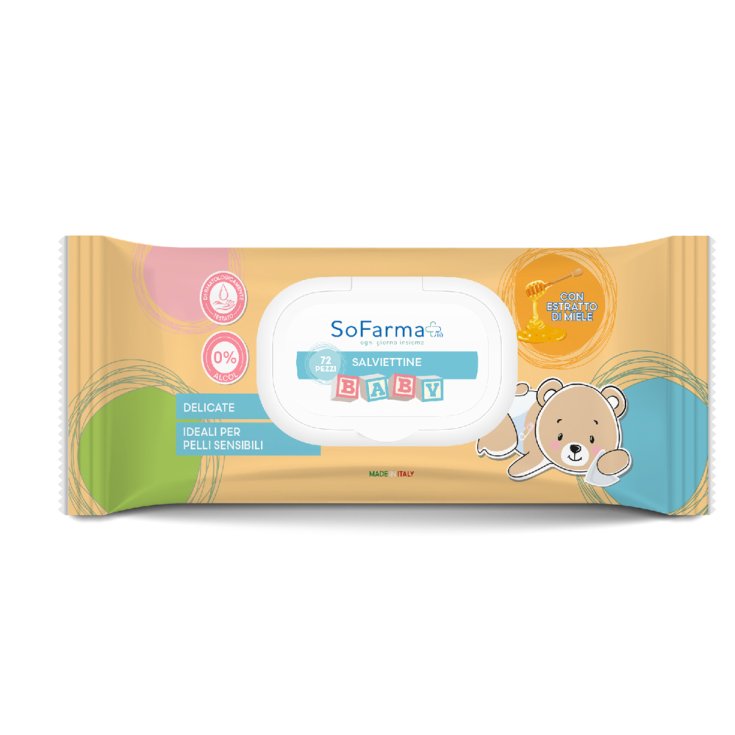 Sofarmapi&ugrave; Salviettine Miele Baby 72 Pezzi