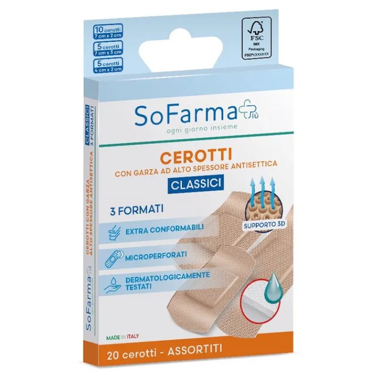 Sofarmapiu' Cerotti Classici Assortiti 20 Pezzi