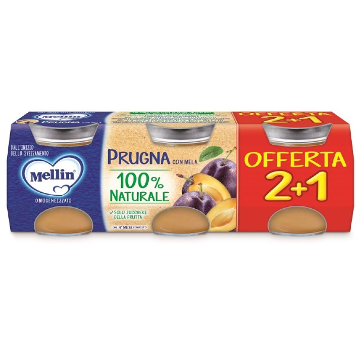 Prugna Con Mela Mellin 3x100g