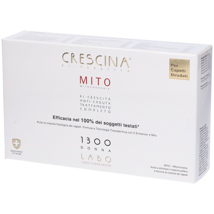 Crescina Ri-Crescita Mito 1300 Donna Labo 10+10 Fiale