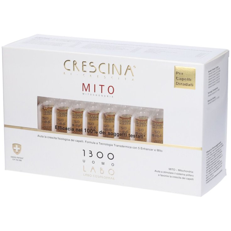 Crescina Ri-Crescita Mito 1300 Uomo Labo 40 Fiale