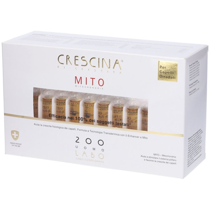 Crescina Ri-Crescita Mito 200 Uomo Labo 40 Fiale