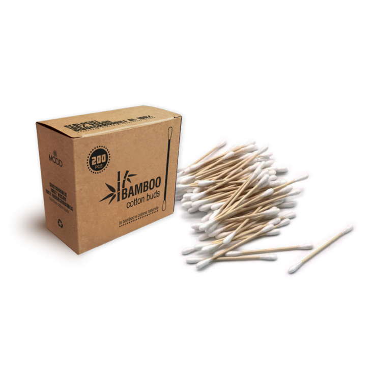 Mood Cotton Fioc Bamboo Cotone Naturale 200 Pezzi