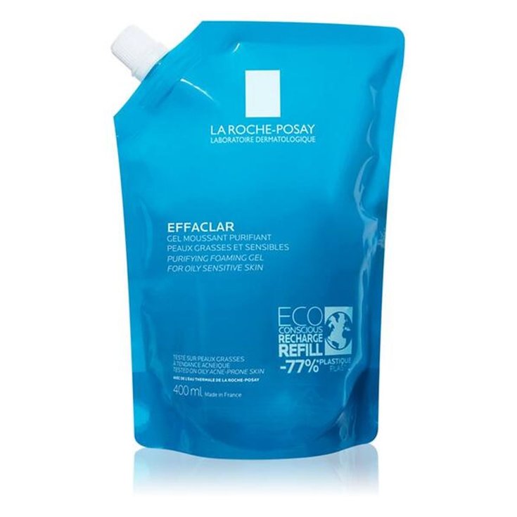 La Roche-Posay Effaclar Cleansing Gel +M Refill per pelle mista, grassa o a tendenza acneica 400 ml