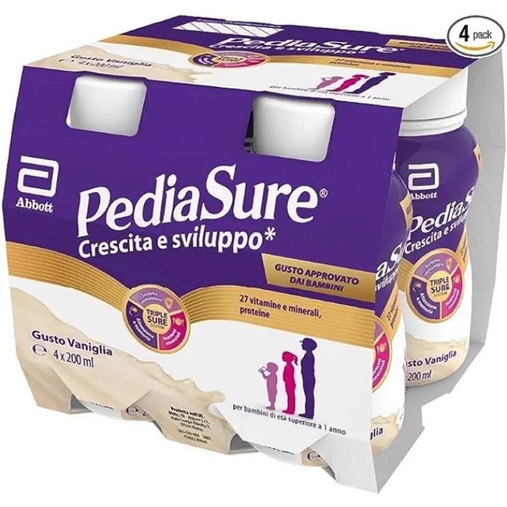PadiaSure Crescita e Sviluppo Vaniglia Abbott 4x200ml