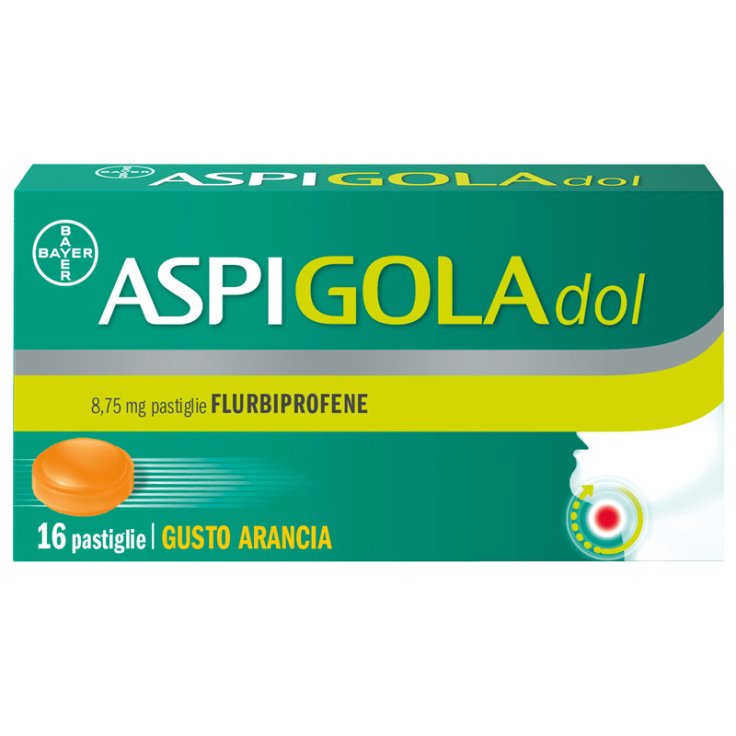 Aspigoladol Mal di Gola 16 caramelle Arancia