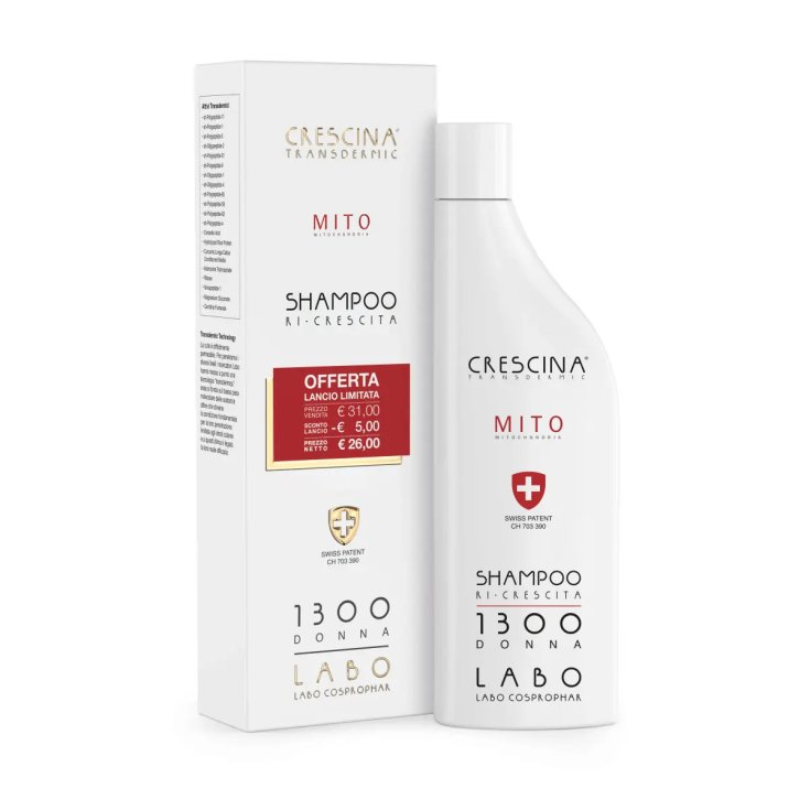 Crescina Transdermic Mito Shampoo Ri-Crescita 1300 Donna Labo 150ml
