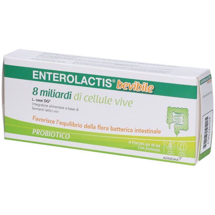 Enterolactis Bevisibile 8 Miliardi Cellule Vive Alfasigma 6x10ml