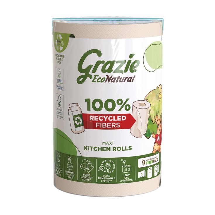Grazie Natural Asciugatutto Ultramaxi 3 Veli - 1 Rotolo