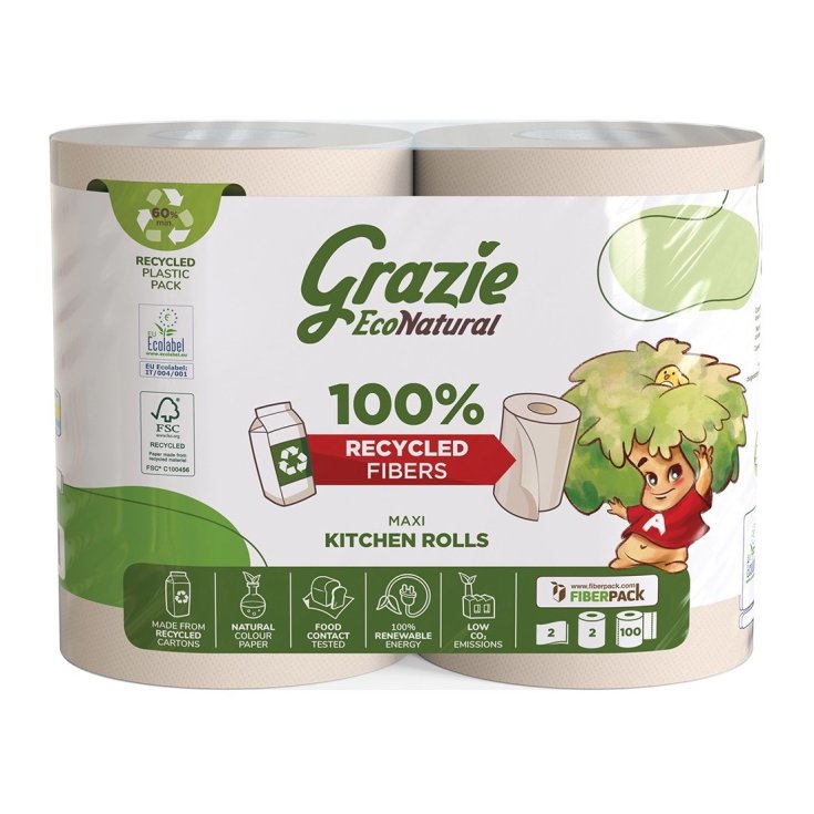 Grazie Natural Asciugatutto Maxi - 2 Rotoli