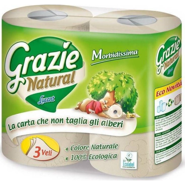 Grazie Natural Carta Igienica 3 Veli - 4 Rotoli Maxi