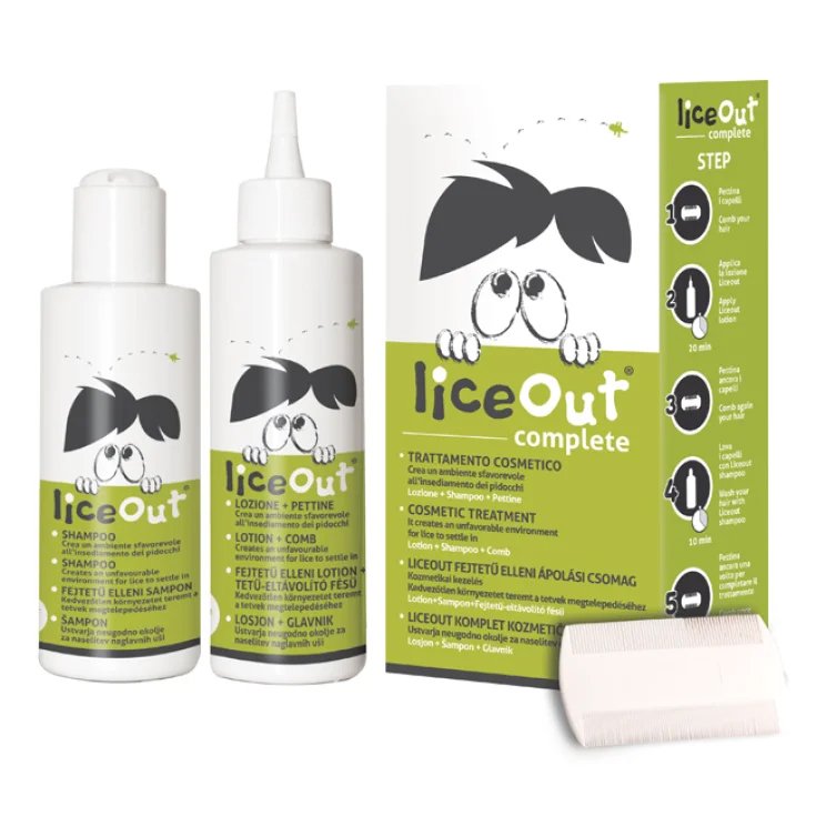 liceOut&reg; complete Kit Lozione + Shampoo + Pettine