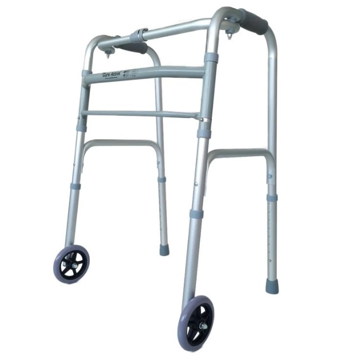 Cura Walk Deambulatore 2 Ruote 2 Puntali Cura Farma
