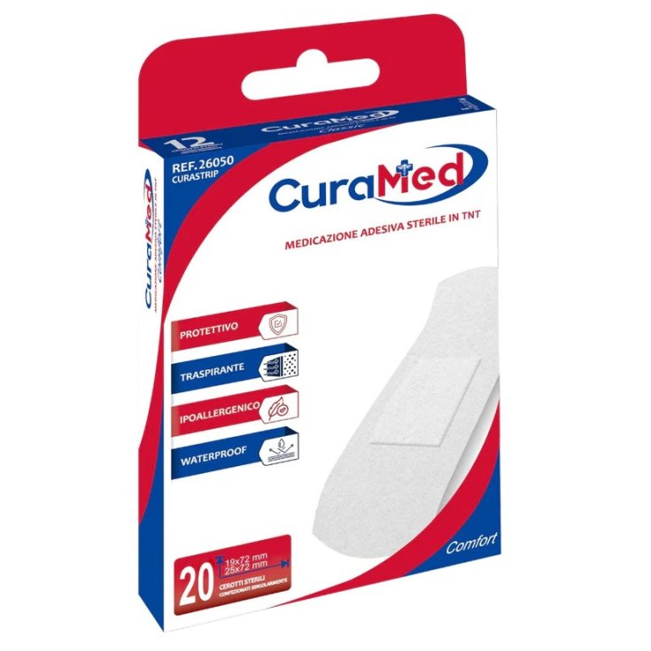 Curastrip Comfort Cerotto in TNT 2 Misure CuraMed 20 Pezzi