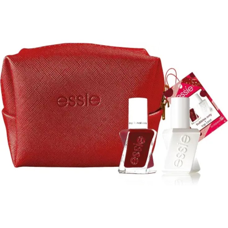Smalto Gel Couture + Top Coat + Pochette Rossa Natale 2023 Essie 1 Pezzo