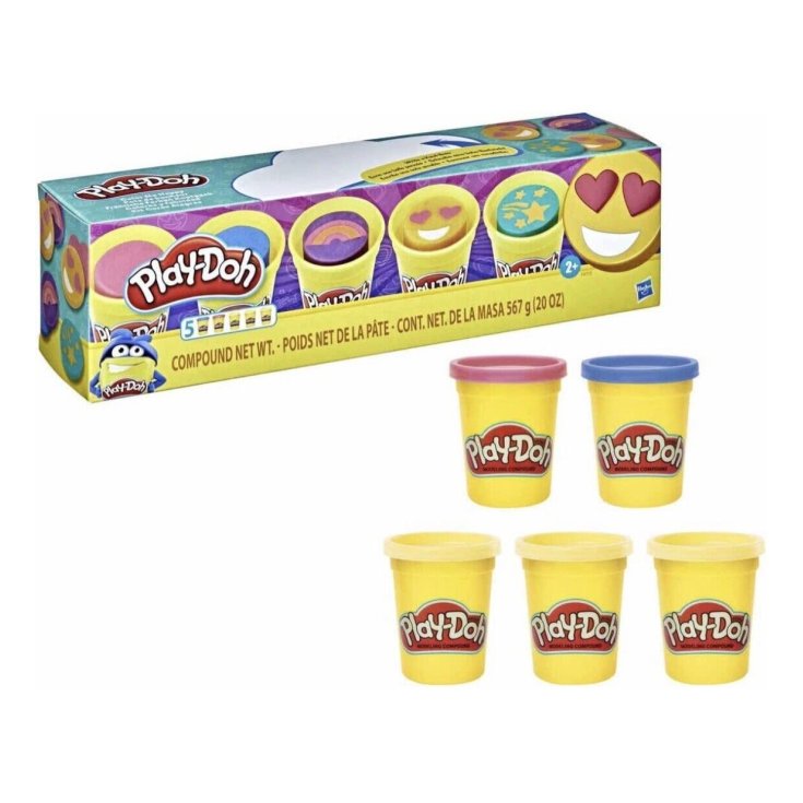 Play Doh Vasetti Smile Hasbro 5 Vasetti Colori Assortiti