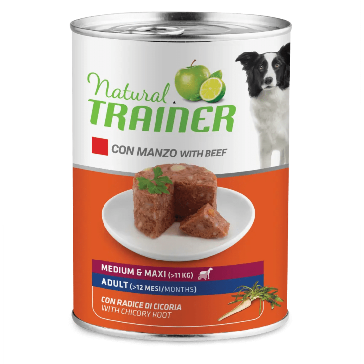 Mantenimento M&M Adult Manzo + Radice Di Cicoria Natural Trainer 400g