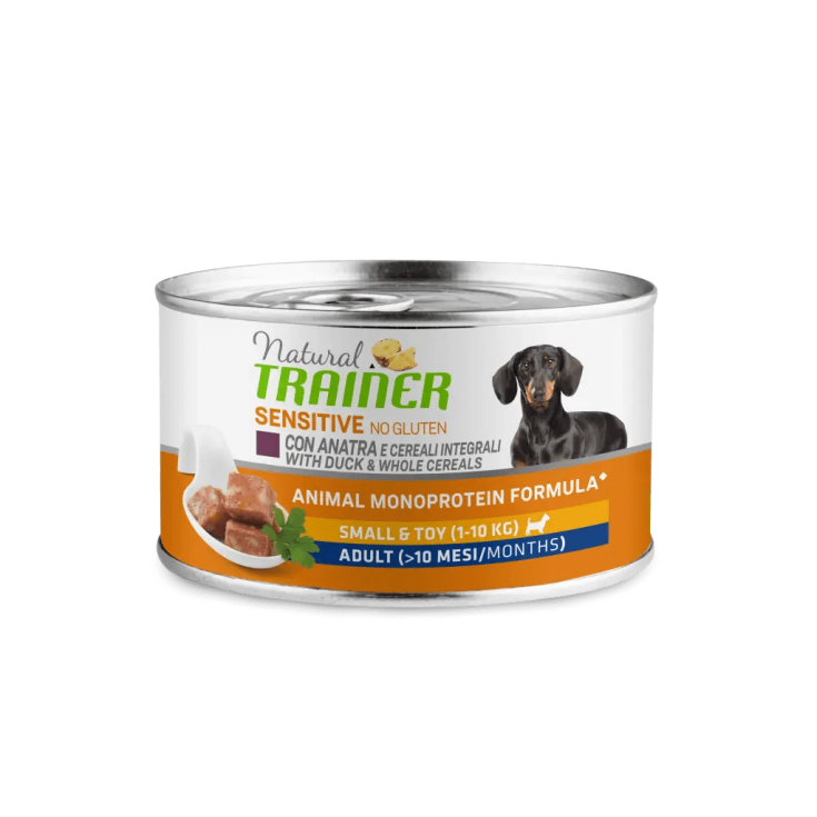 Sensitive No Gluten Small & Toy Adult Con Anatra E Cereali Integrali Natural Trainer 150g
