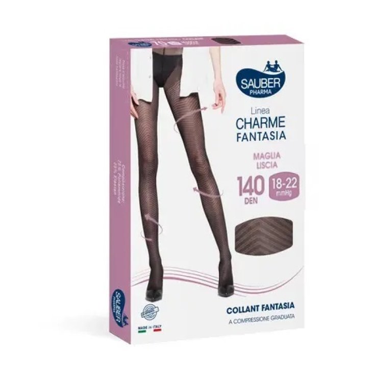 Collant 140 Charme Fantasia Chic Nero&nbsp;Tg.2&nbsp;Sauber