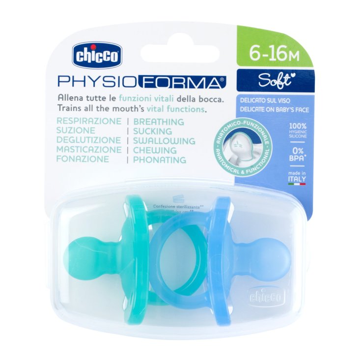 Gommotto 6-16 Mesi Silicone Azzurro Chicco 2 Pezzi
