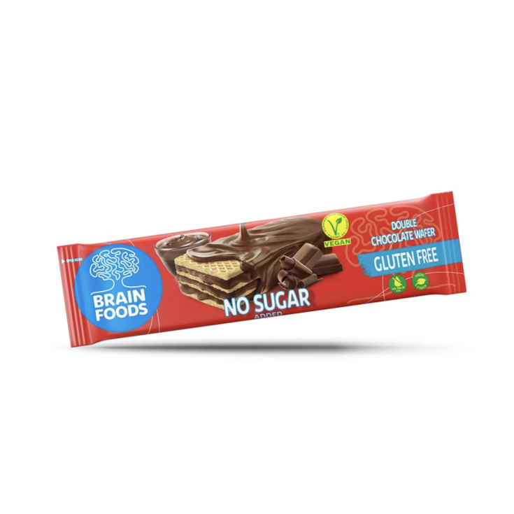 Wafer Double Chocolate&nbsp;Brain Foods 70g