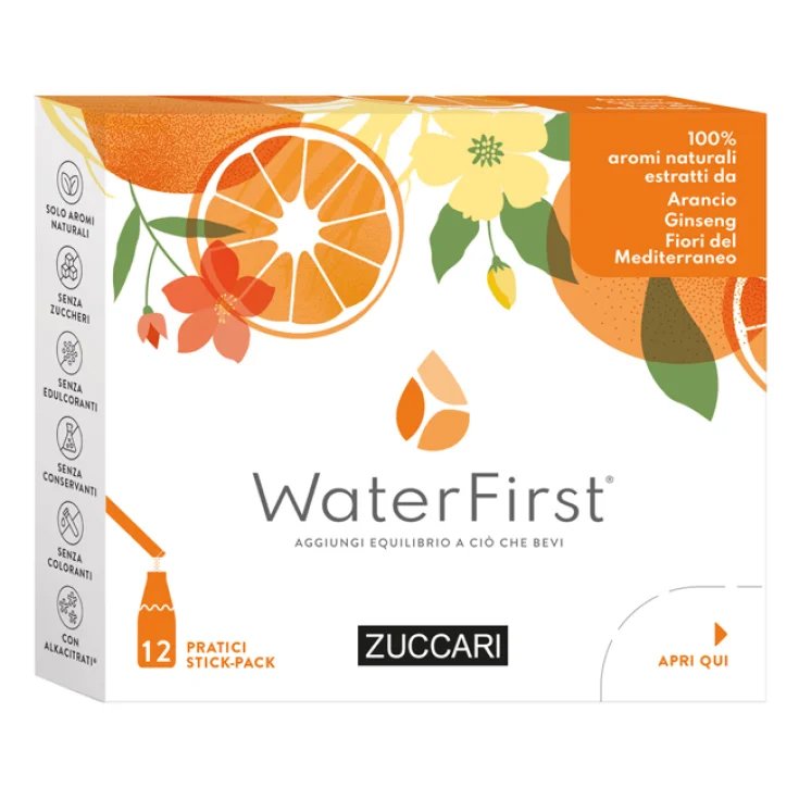WaterFirst&reg; Arancio, Ginseng, Fiori del Mediterraneo ZUCCARI 12 Stick