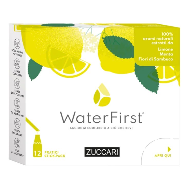 WaterFirst&reg; Limone, Menta e Fiori di Sambuco ZUCCARI 12 Stick