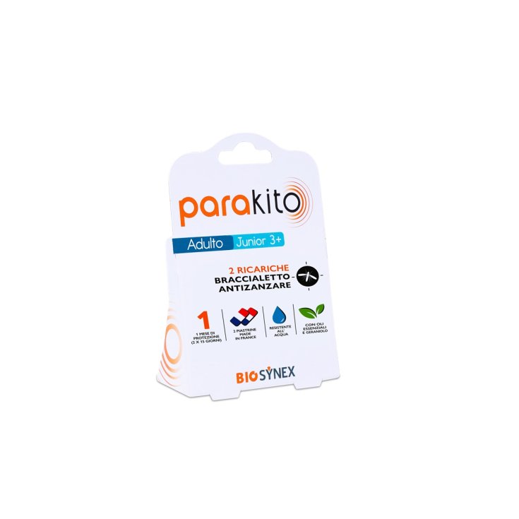 Ricariche&nbsp;Braccialetto Antizanzare Parakito BioSynex 2 Pezzi