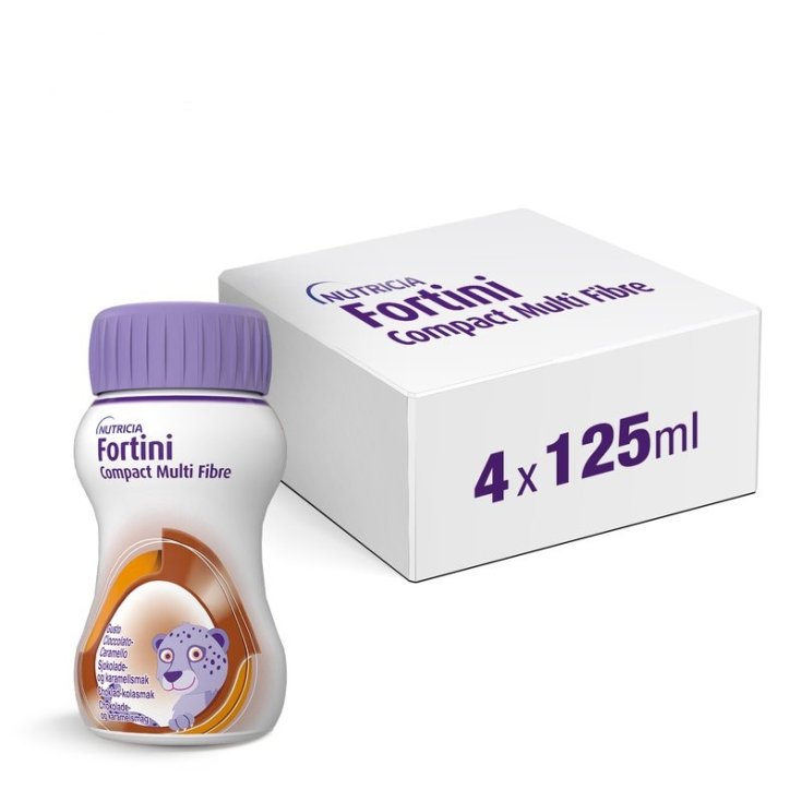 Fortini Compact Multi Fibre Cioccolato e Caramello Nutricia 4x125ml