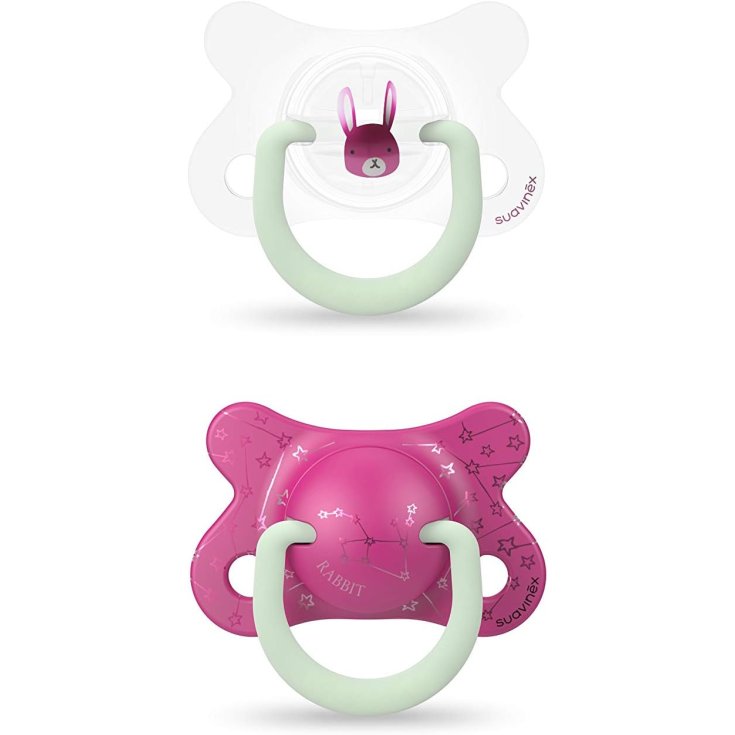 Succhietto Night&Day Silicone Pro 0-6M Coniglio Suavinex 2 Pezzi