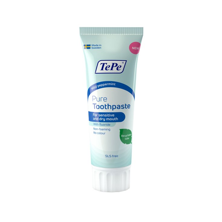 Pure Menta Piperita Delicata Dentifricio Tepe® 75ml Pure Menta Piperita Delicata Dentifricio Tepe® 75ml