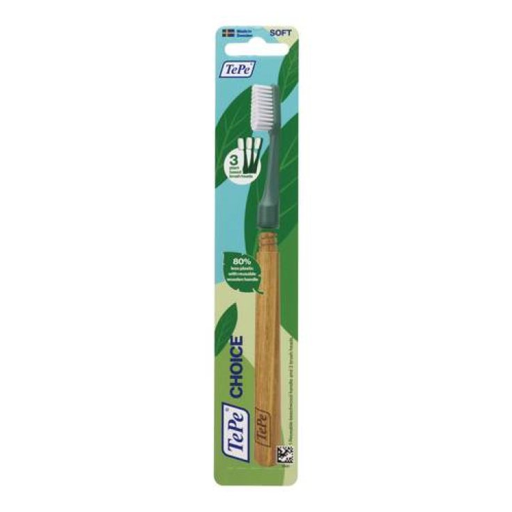 Choice Spazzolino Con Manico In Legno + 3 Testine Cambiabili Tepe&reg;